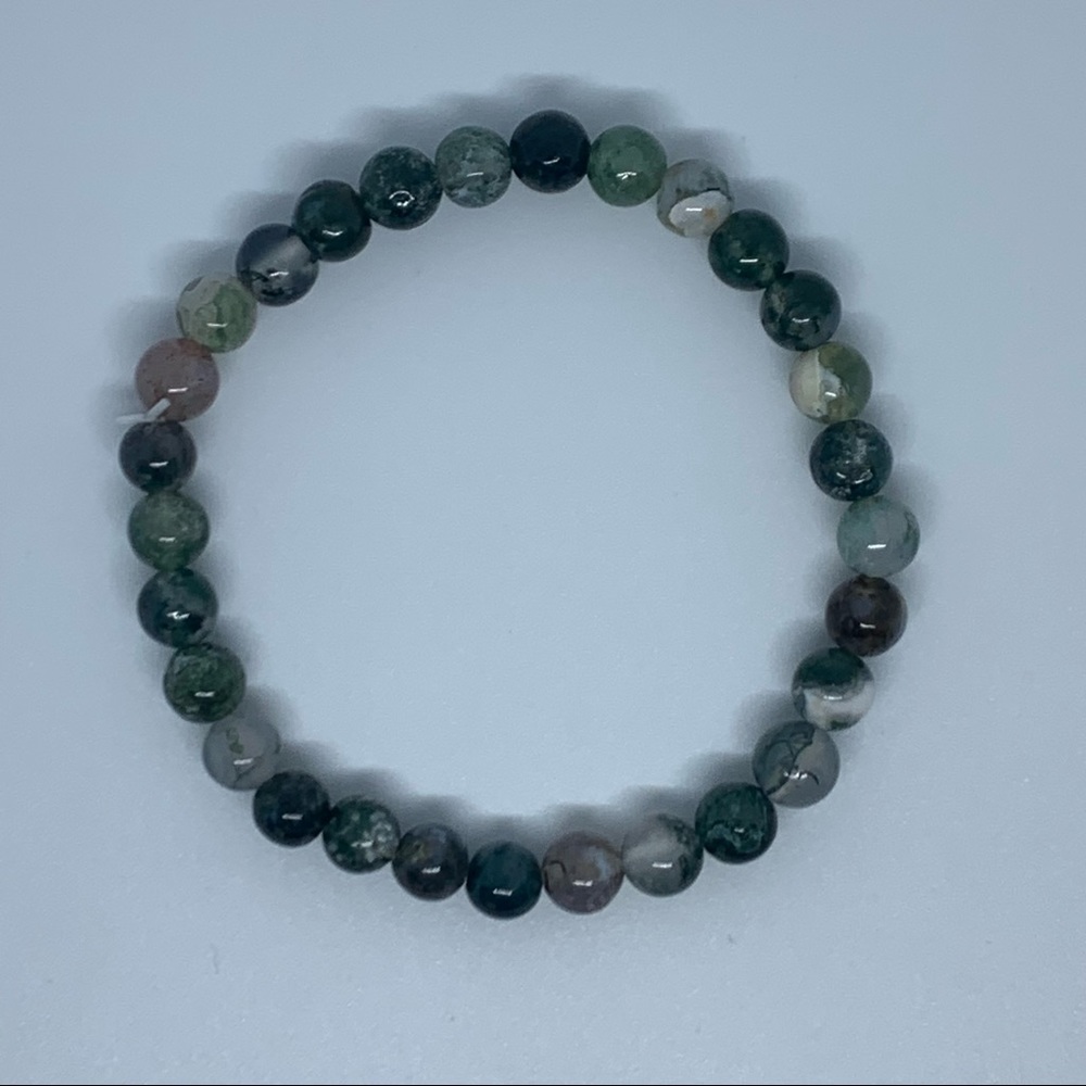 Fancy Jasper Beaded Crystal Bracelet